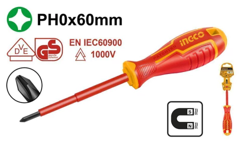 DESTORNILLADOR CR-V PH0*60MM 1000V