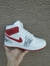 Bota Jordan Chicago 1 low Cano Alto Branco Vermelho Cinza a Pronto Entrega