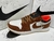 Air Jordan 1 Low Marrom Caramelo Branco Laranja Fluorescente a Pronto Entrega