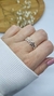 Anillo estrellitas, acero blanco