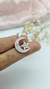 Dije luna estrella, acero blanco