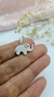 Dije elefante, acero blanco