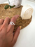 Anillo Regulable Chain Hebilla Acero blanco