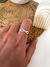 Anillo Regulable Karma Eslabón Acero blanco