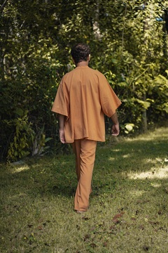 Kimono Linho Laranja - Naô Hierú