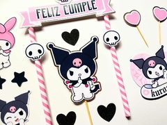 DECORATIVO TORTA KUROMI - Lala Creativa