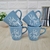Jogo De Xícaras, Canecas Em Porcelana Azul Decorada Pai