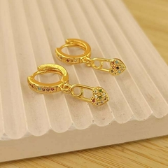 Argollas Candado Dije Corazon