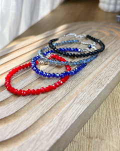 Pulseras de piedras tonos oscuros (venta por unidad)