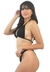 Biquini Top de Amarrar Preto Cortininha | REF: BK81 - Bella Bio