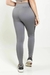 Calça Legging Cinza com Preto cintura Alta Assimétrica com Detalhe em Tulê | REF: FDR10 - Bella Bio
