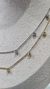 choker bolinha ponto de luz em aço - loja online