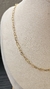 colar malha de coração em aço dourado medindo 60cm - comprar online