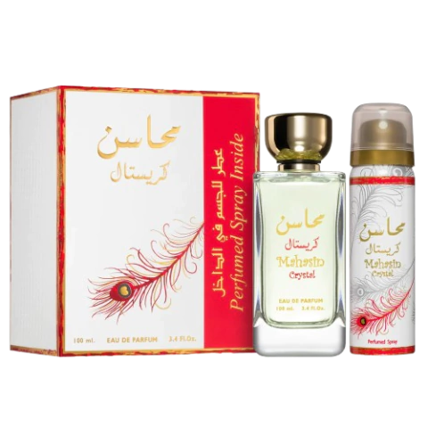 Lattafa Kit Mahasin Crystal + Desodorante