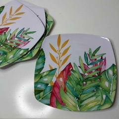 Platos de postre, de melamina, x4
