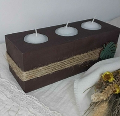 Porta vela x3 - Butterfly hogar y deco