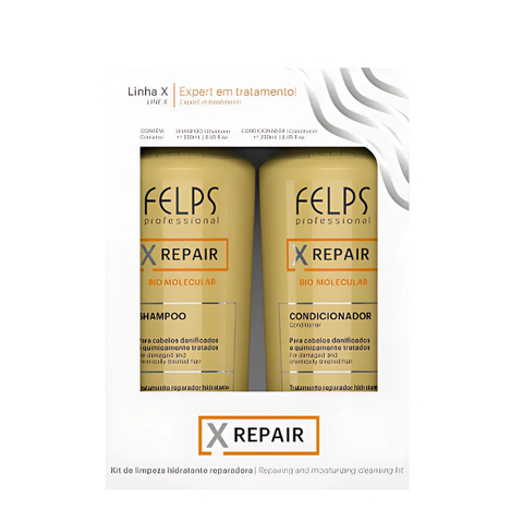 Kit XRepair Bio Molecular Shampoo 250ml + Condicionador 250ml Felps Professional