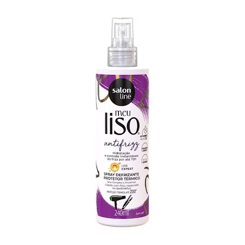 Spray Defrizante Protetor Térmico Meu Liso Antifrizz Salon Line 240ml