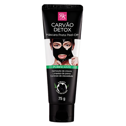 Máscara Preta Peel Off Carvão Detox Ruby Kisses 75g