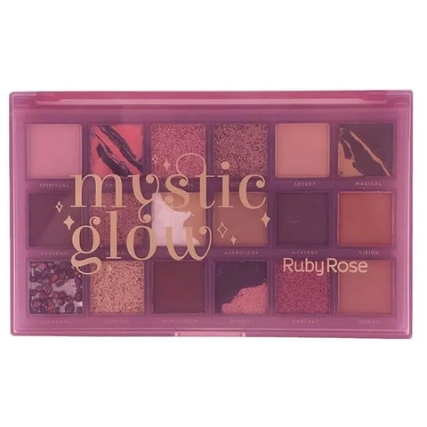 Paleta de Sombras Mystic Glow Versátil 18 Tons - Ruby Rose