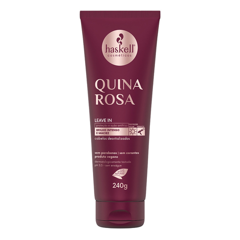 Leave in Quina Rosa Brilho Intenso e Maciez Haskell 240g