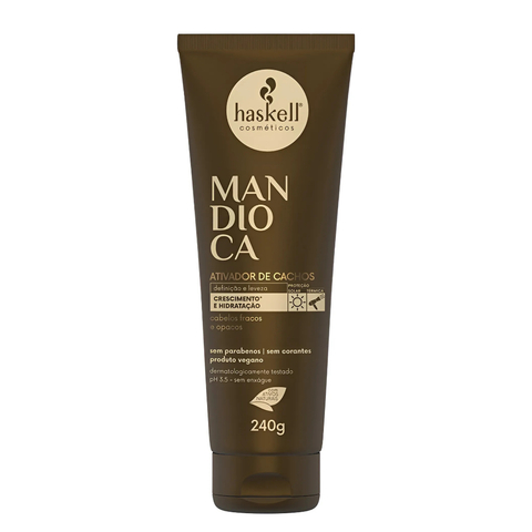 Ativador de Cachos Mandioca Crescimento e Hidratação Haskell 240g