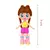 Pinypon TOP Girls, Trenzas - Muñeca de 11 cm con brazos articulados - Funmarket Party Store
