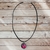 Colar relicário com Mini rosa cor de rosa prateado camurça preto na internet