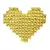 GLOBO MYLAR QUEEN CORAZON PIXEL GIGANTE DORADO