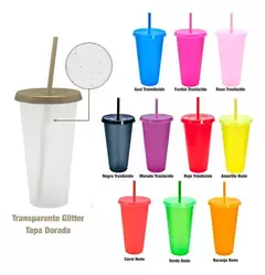 vasos de plástico 800 ml, varios colores para personalizar - tienda en línea