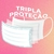 Máscara Tripla Descartável Rosa - Medix na internet