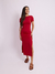VESTIDO MIDI COSTA NUA - VERMELHO - comprar online