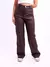 CALÇA WIDE LEG COURO PU - MARROM - comprar online