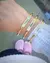 Tube bracelet with light dot and engraving