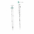 Brinco ear jacket pendulo 2 em 1 de gota