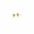 Star earring with colorful zirconia