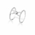 Two-ring ring with white zirconia