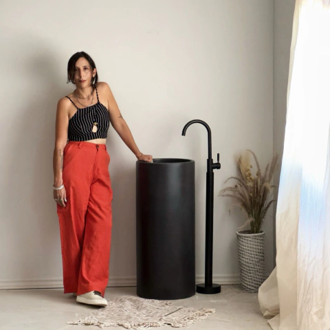 Lavatorio Pedestal Linea Clásica COLOR NEGRO - comprar online