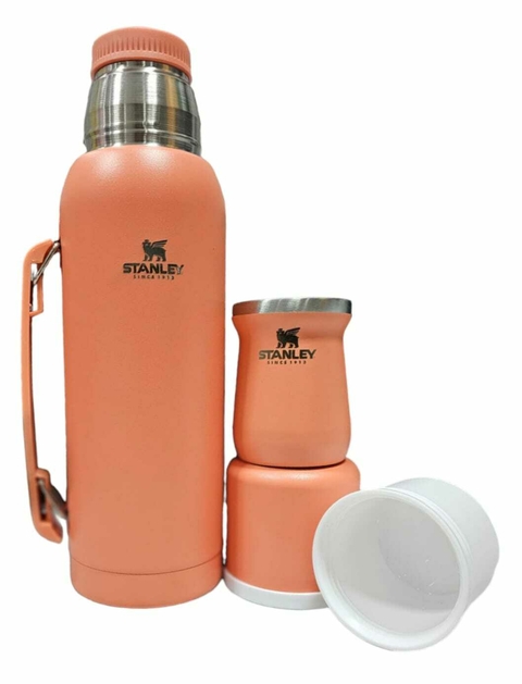 TERMO SIMIL STANLEY 1 LTS CON MATE 160 ML NARANJA