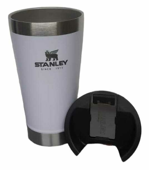 VASO CON ABRIDOR SIMIL STANLEY 600 ML BLANCO