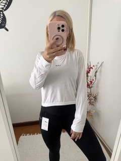 Remera Cotton manga larga, Blanca