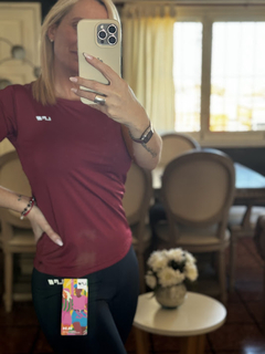 Remera Basic - lycra sport- Color Vino - comprar online