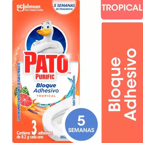 Pato purific bloque adhesivo para inodoros tropical