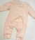 Macacão Suedine Listrado Rosa - comprar online
