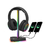 Soporte para auriculares RGB con 1 transmisión de datos USB-C y 3 puertos de carga tipo C