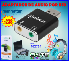 ADAPTADOR DE AUDIO A USB MANHATTAN 152754