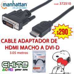 CABLE ADAPTADOR HDMI A DVI-D MANHATTAN 372510