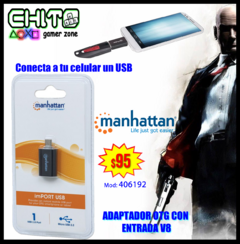 ADAPTADOR OTG CON ENTRADA V8 MANHATTAN 406192