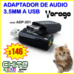 ADAPTADOR DE AUDIO JACK 3.5MM A USB VORAGO ADP-201