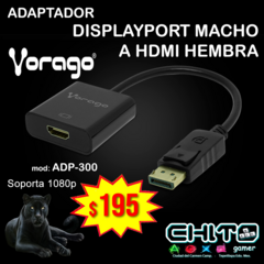 ADAPTADOR DISPLAYPORT A HDMI VORAGO ADP-300